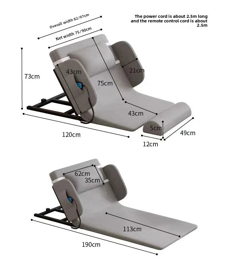 Bettheber mit verstellbarer Rückenlehne "Smart"