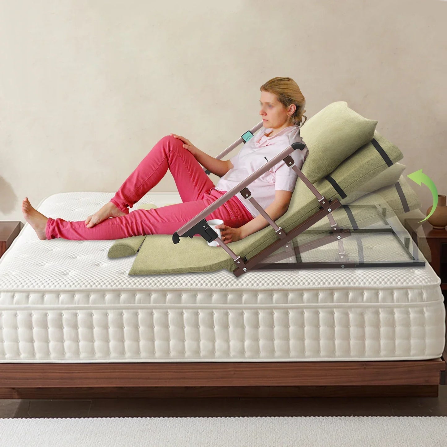 Bettheber mit verstellbarer Rückenlehne "Pro"